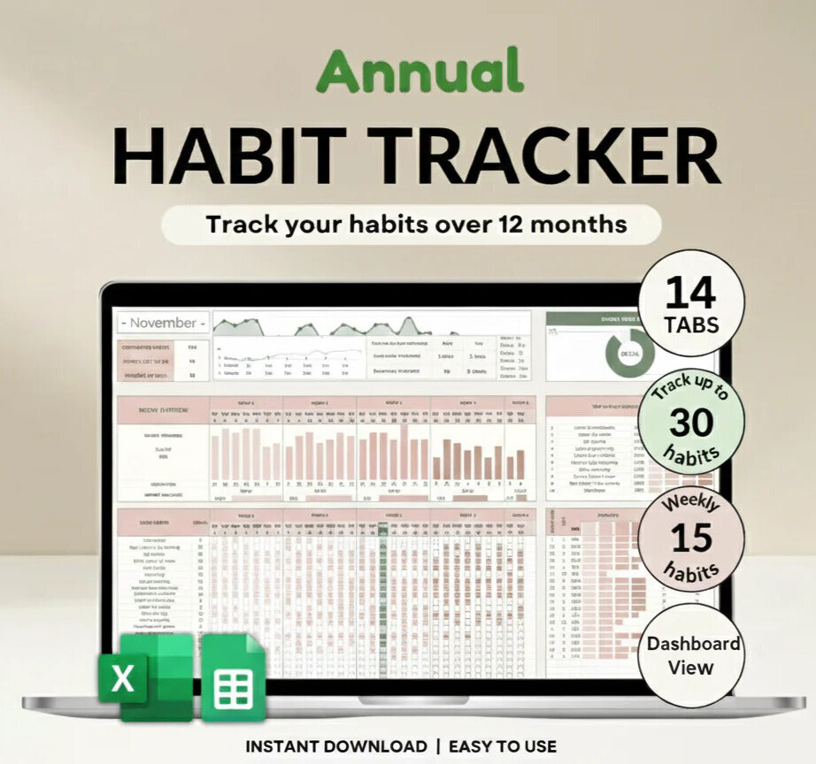 HabitFirst All-in-One Habit + Income & Expense Tracker (Best-Selling Combo)